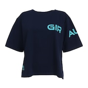 ジローム（GIRAUDM）（レディース）ドライ 速乾 UV ドライプラス プリント天竺TBX 半袖Tシャツ CT2S3382-TR864-DGCD NVY
