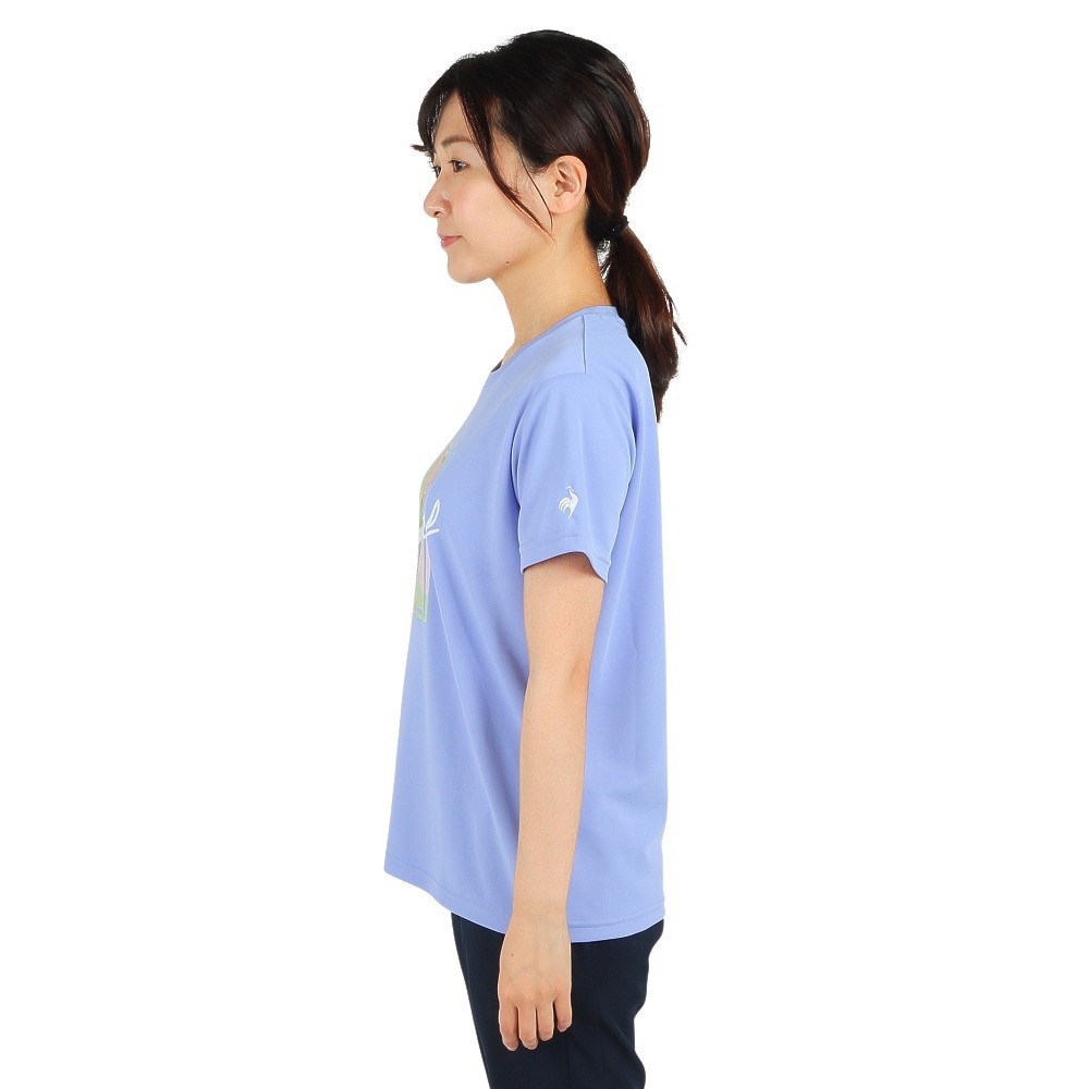 ルコックスポルティフ（lecoqsportif）（レディース）半袖Tシャツ レディース SUNSCREEN ビッグロゴ QMWVJA03 PP