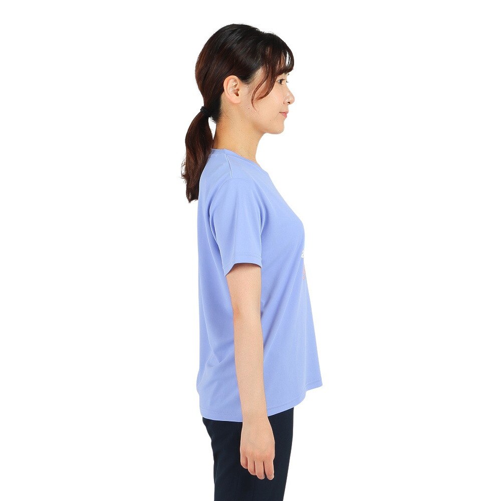 ルコックスポルティフ（lecoqsportif）（レディース）半袖Tシャツ レディース SUNSCREEN ビッグロゴ QMWVJA03 PP