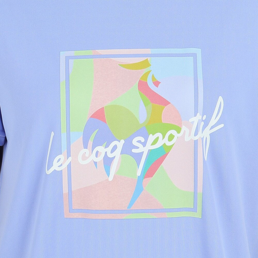 ルコックスポルティフ（lecoqsportif）（レディース）半袖Tシャツ レディース SUNSCREEN ビッグロゴ QMWVJA03 PP