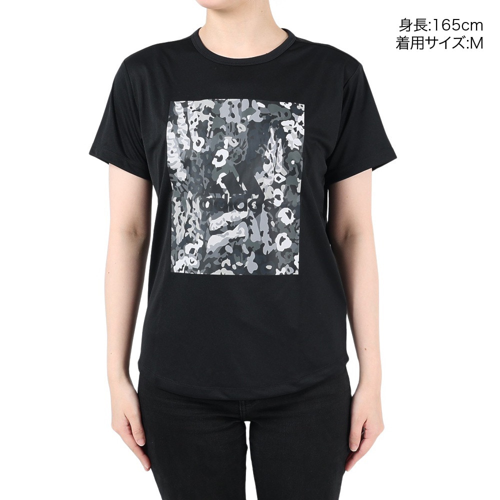 アディダス（adidas）（レディース）半袖シャツ レディース シーズナル ルーズフィット インターロック BUJ55-IA5196