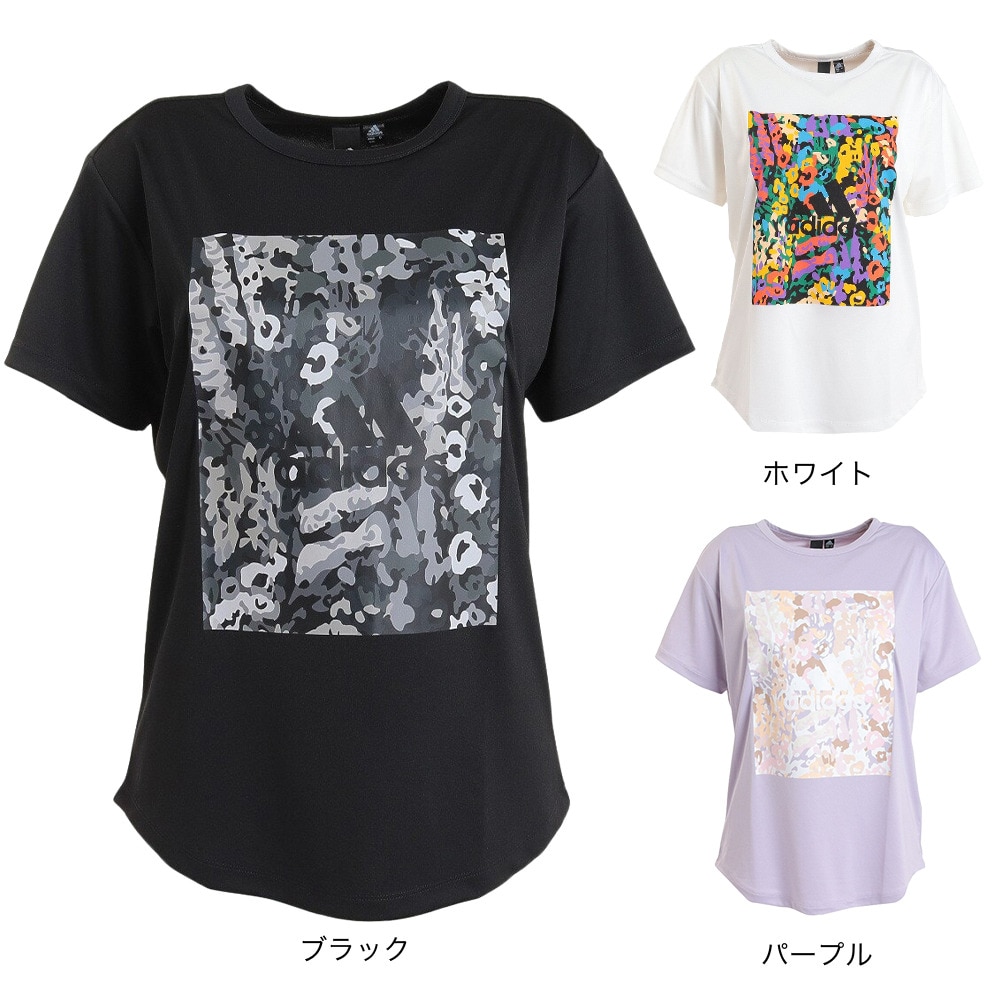 アディダス（adidas）（レディース）半袖シャツ レディース シーズナル ルーズフィット インターロック BUJ55-IA5196