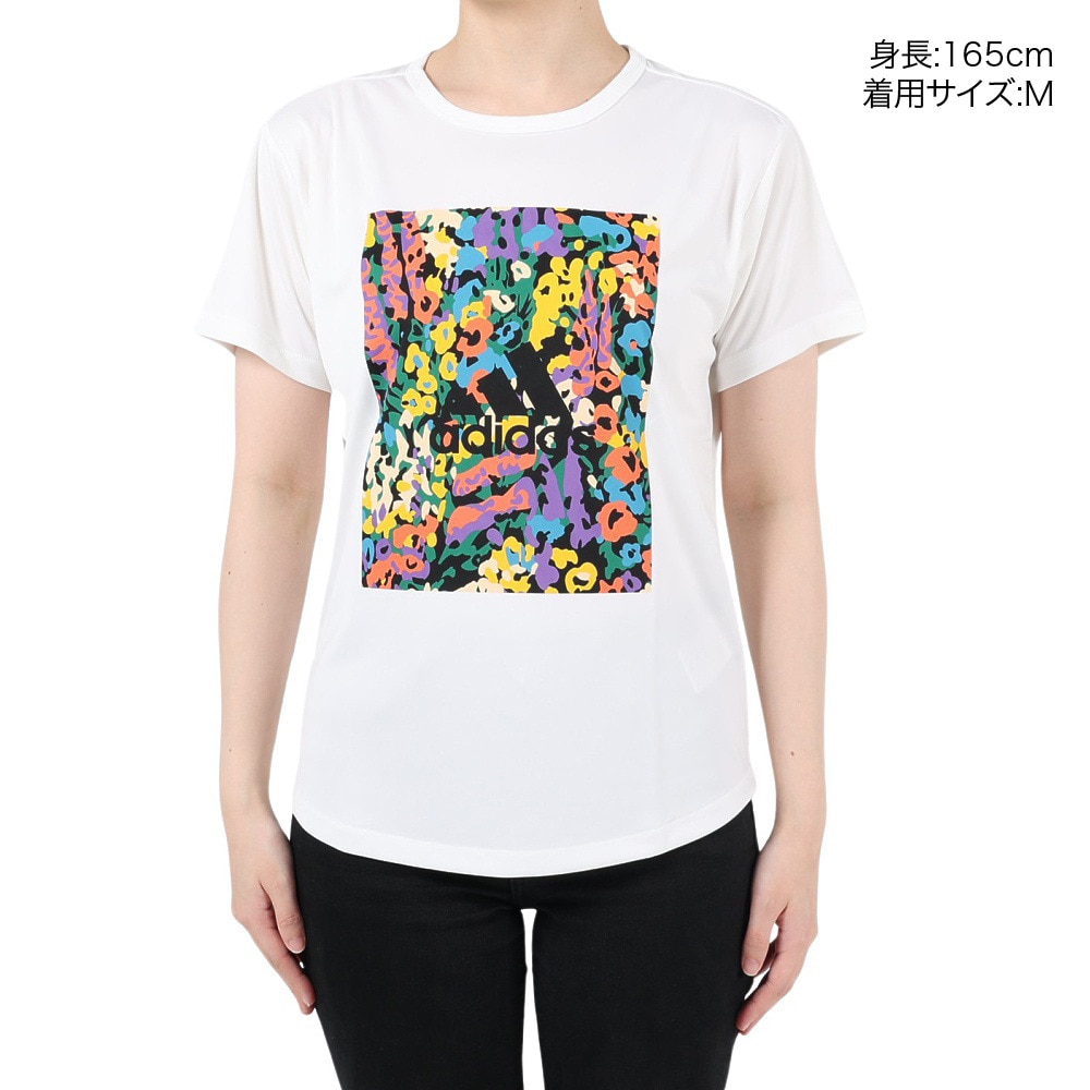 アディダス（adidas）（レディース）半袖シャツ レディース シーズナル ルーズフィット インターロック BUJ55-IA5199