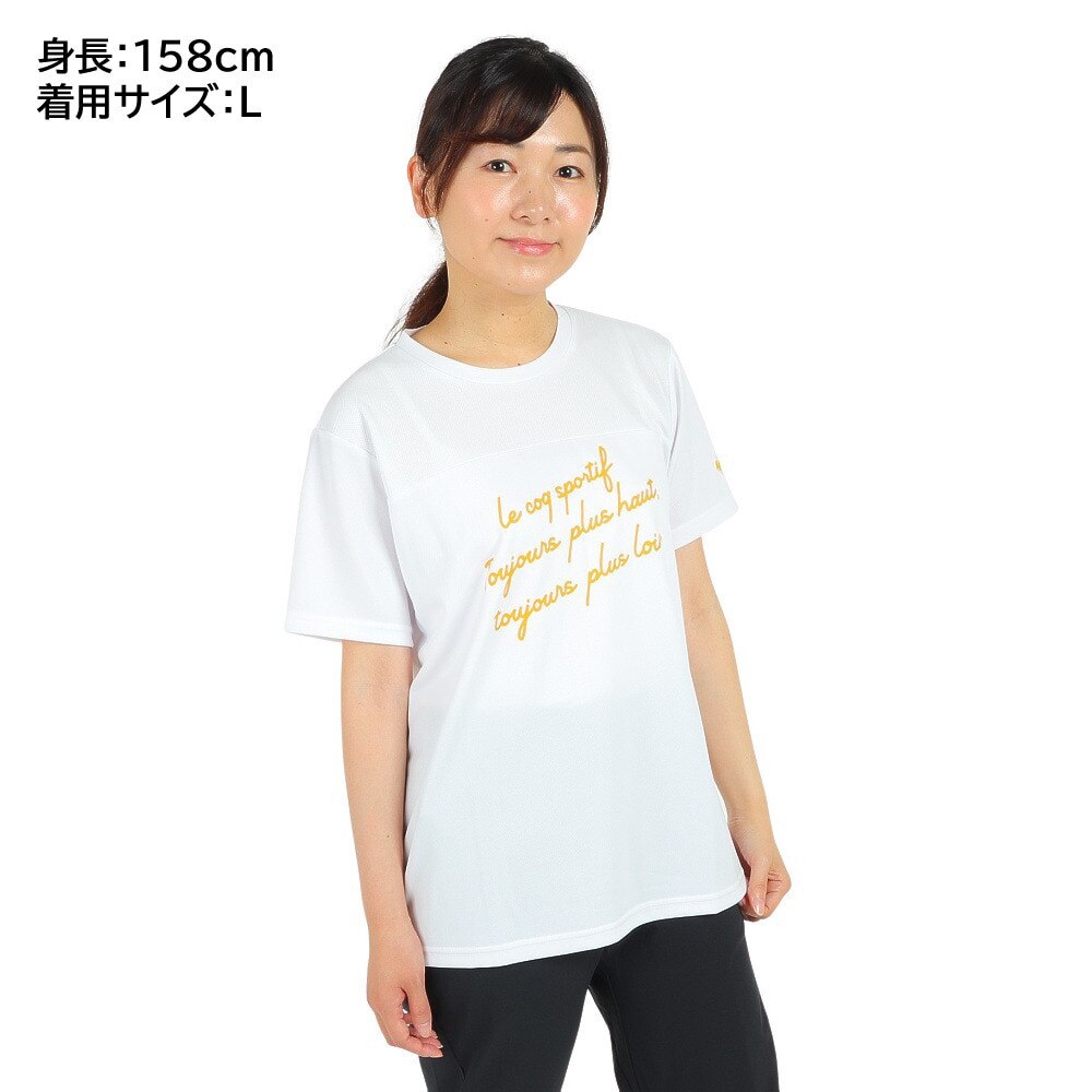 ルコックスポルティフ（lecoqsportif）（レディース）半袖シャツ レディース EXcDRY D-Tec QMWVJA05 WH