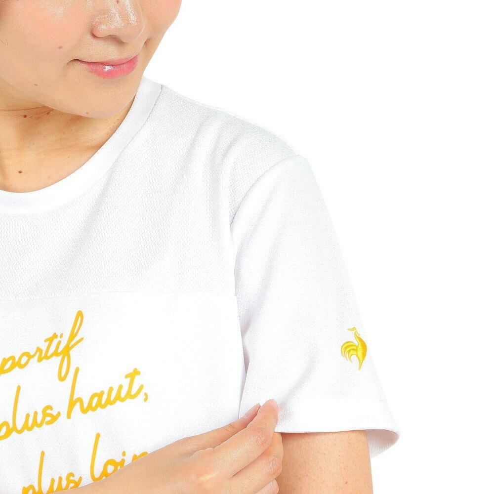 ルコックスポルティフ（lecoqsportif）（レディース）半袖シャツ レディース EXcDRY D-Tec QMWVJA05 WH