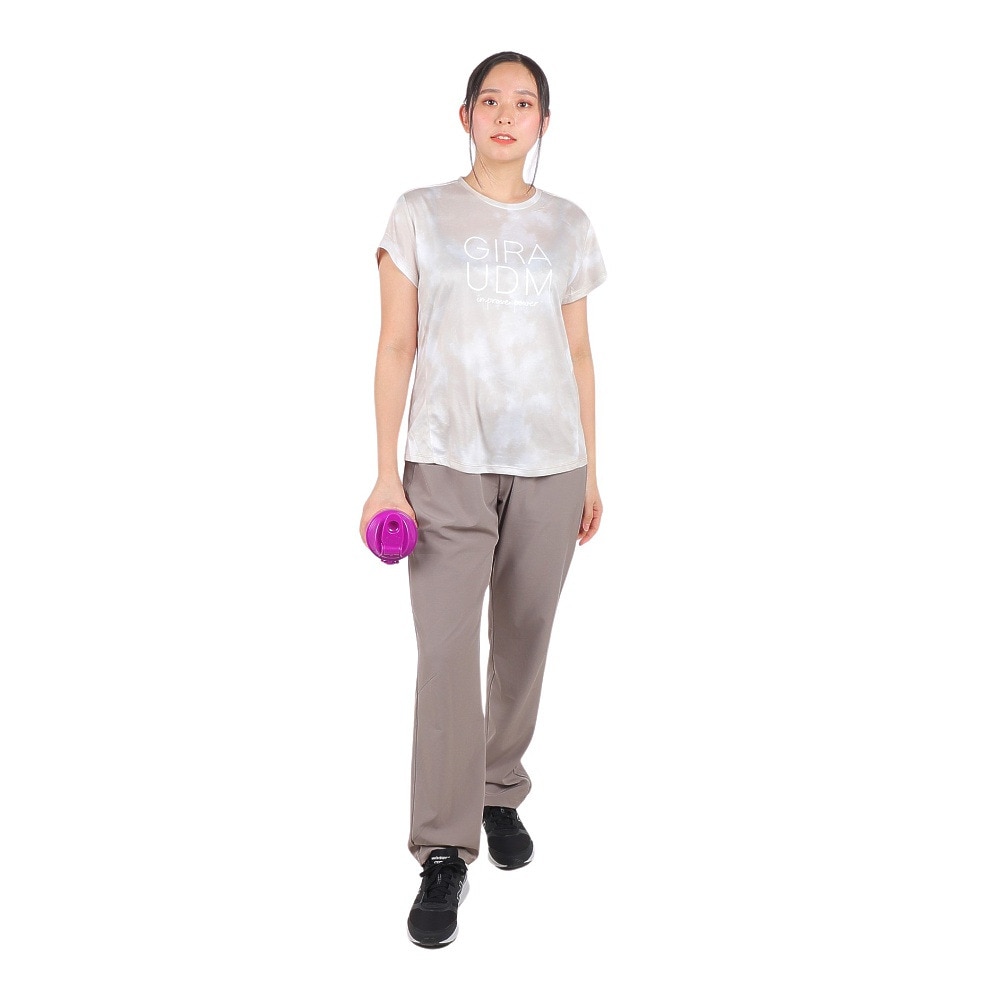 ジローム（GIRAUDM）（レディース）ドライプラスクール SHINE BLOCK メッシュ半袖Tシャツ CT4S0050-TR864-GRSD BEG