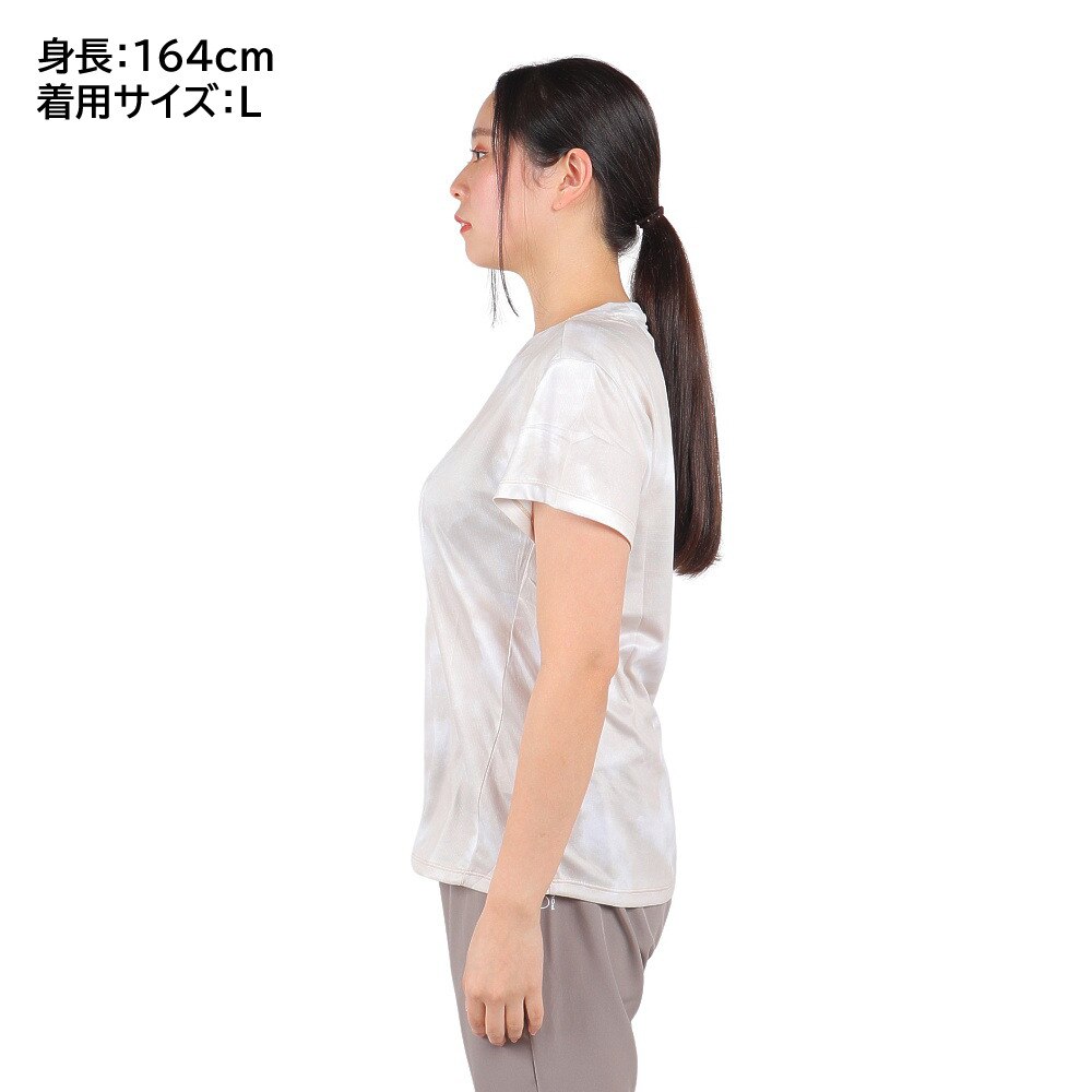 ジローム（GIRAUDM）（レディース）ドライプラスクール SHINE BLOCK メッシュ半袖Tシャツ CT4S0050-TR864-GRSD BEG