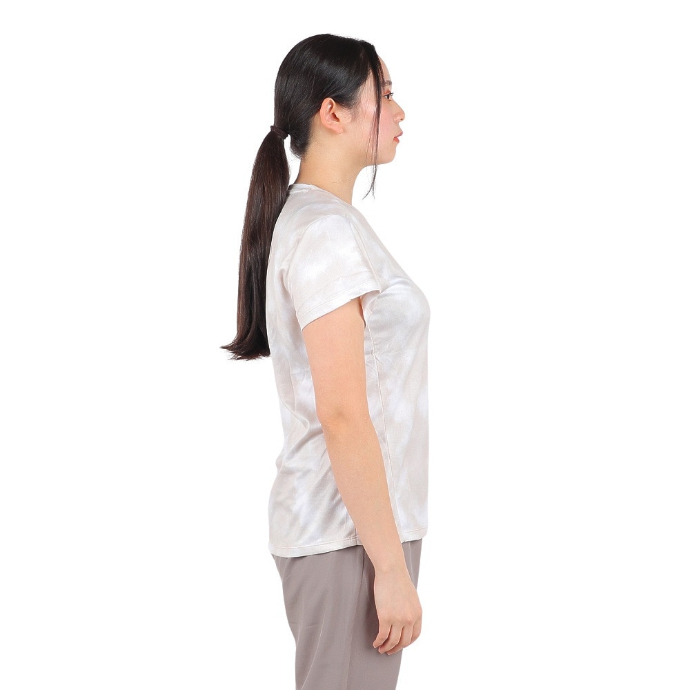 ジローム（GIRAUDM）（レディース）ドライプラスクール SHINE BLOCK メッシュ半袖Tシャツ CT4S0050-TR864-GRSD BEG