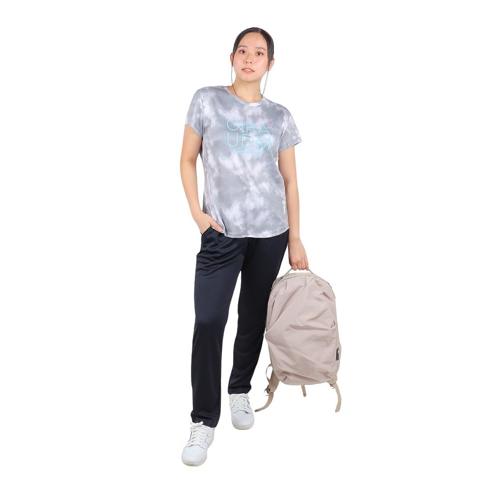 ジローム（GIRAUDM）（レディース）ドライプラスクール SHINE BLOCK メッシュ半袖Tシャツ CT4S0050-TR864-GRSD BLK