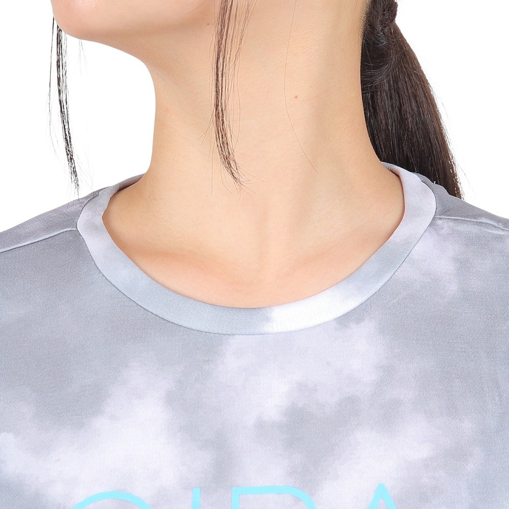 ジローム（GIRAUDM）（レディース）ドライプラスクール SHINE BLOCK メッシュ半袖Tシャツ CT4S0050-TR864-GRSD BLK