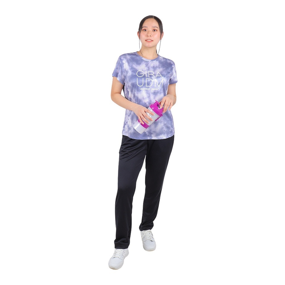 ジローム（GIRAUDM）（レディース）ドライプラスクール SHINE BLOCK メッシュ半袖Tシャツ CT4S0050-TR864-GRSD NVY