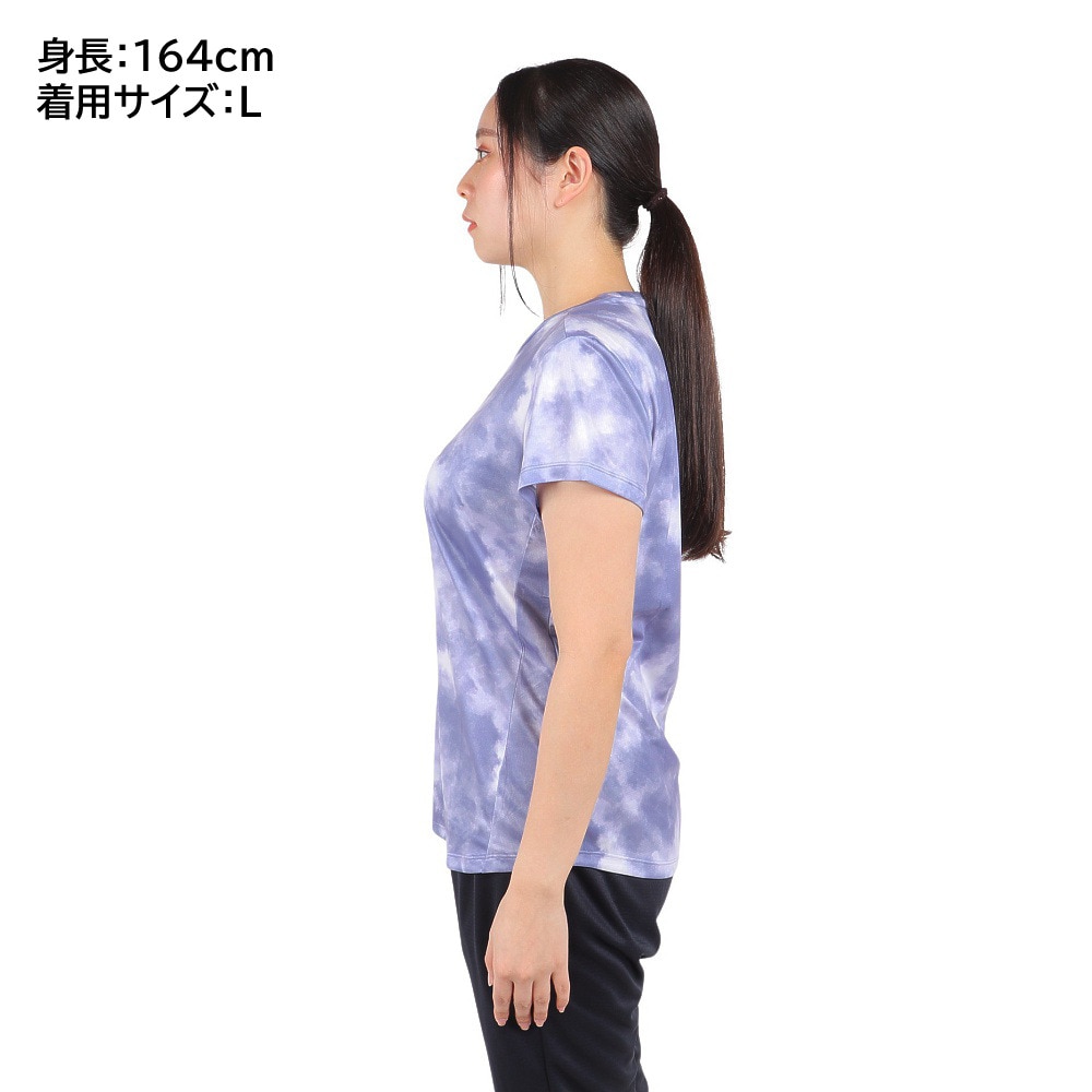 ジローム（GIRAUDM）（レディース）ドライプラスクール SHINE BLOCK メッシュ半袖Tシャツ CT4S0050-TR864-GRSD NVY