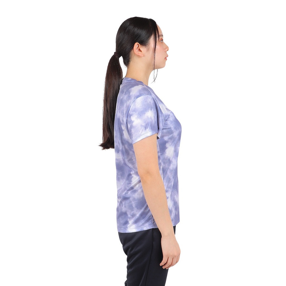 ジローム（GIRAUDM）（レディース）ドライプラスクール SHINE BLOCK メッシュ半袖Tシャツ CT4S0050-TR864-GRSD NVY