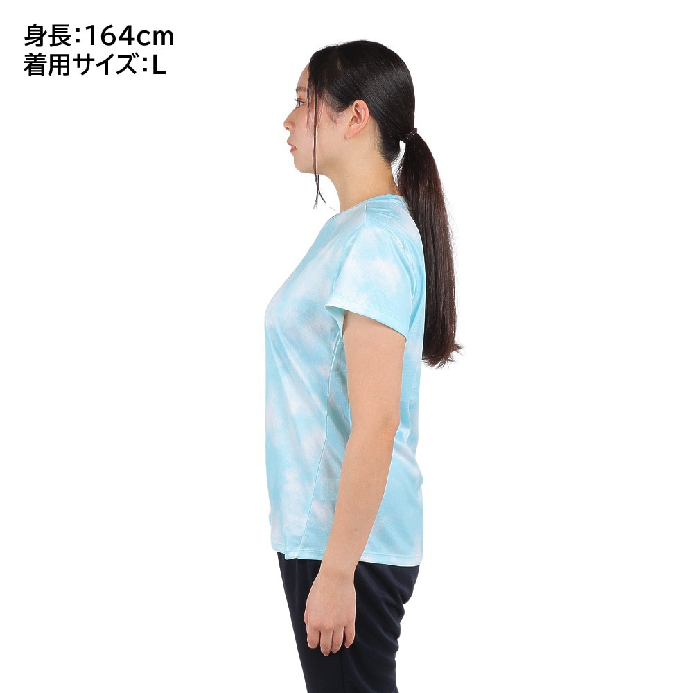 ジローム（GIRAUDM）（レディース）ドライプラスクール SHINE BLOCK メッシュ半袖Tシャツ CT4S0050-TR864-GRSD SAX