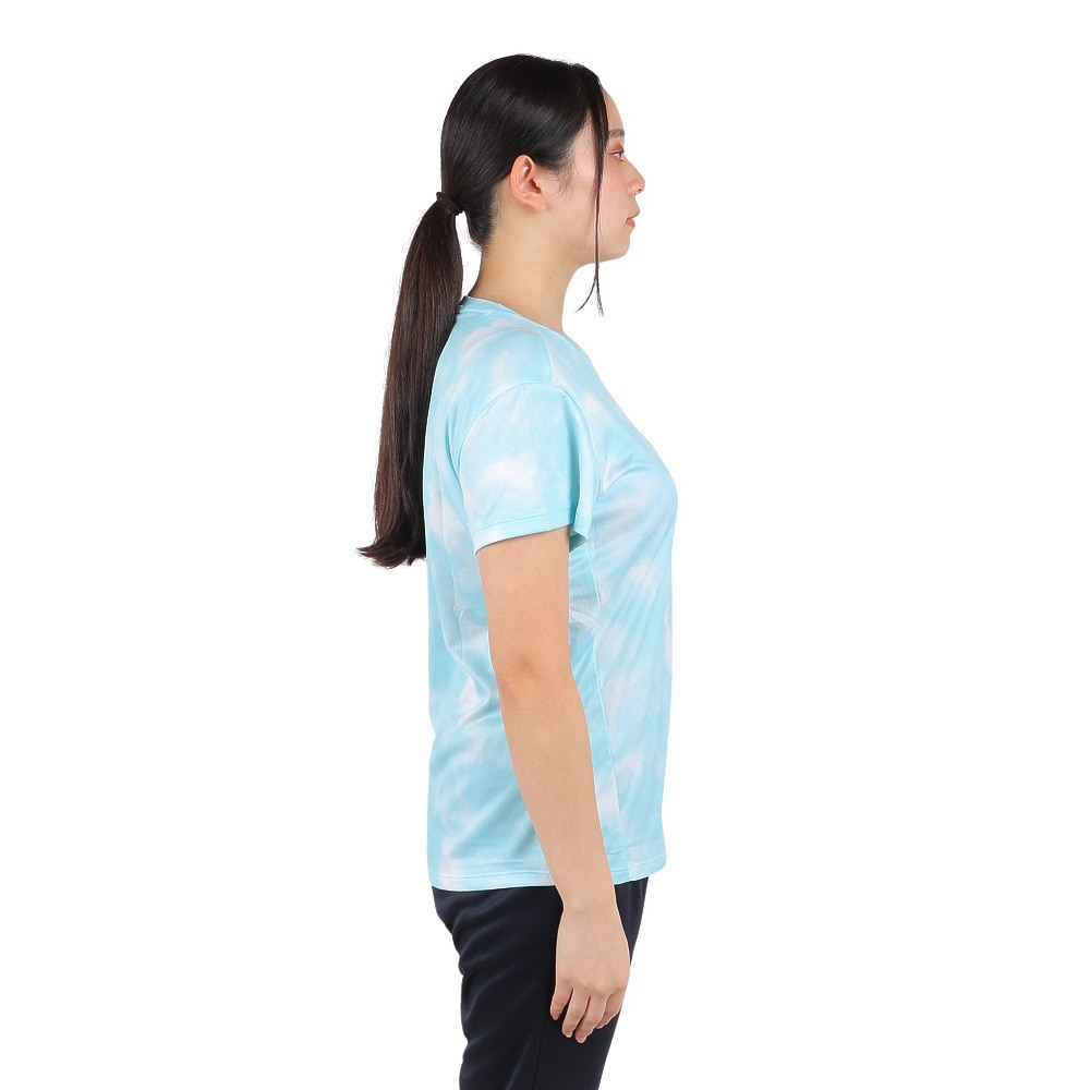 ジローム（GIRAUDM）（レディース）ドライプラスクール SHINE BLOCK メッシュ半袖Tシャツ CT4S0050-TR864-GRSD SAX