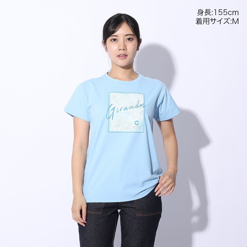 ジローム（GIRAUDM）（レディース）ドライプラス JERSEY プリント Tシャツ CT4S0051-TR864-GRCD LBLU