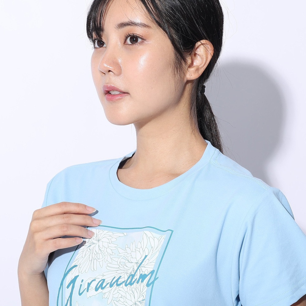 ジローム（GIRAUDM）（レディース）ドライプラス JERSEY プリント Tシャツ CT4S0051-TR864-GRCD LBLU