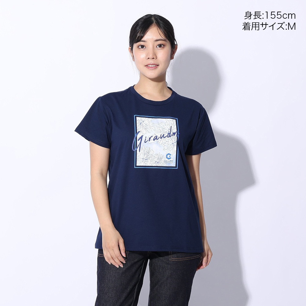 ジローム（GIRAUDM）（レディース）ドライプラス JERSEY プリント Tシャツ CT4S0051-TR864-GRCD NVY