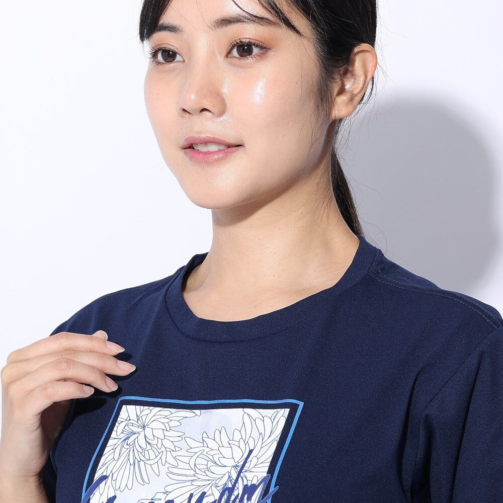 ジローム（GIRAUDM）（レディース）ドライプラス JERSEY プリント Tシャツ CT4S0051-TR864-GRCD NVY