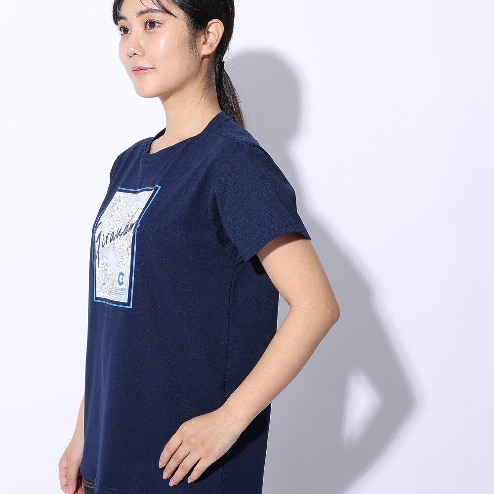 ジローム（GIRAUDM）（レディース）ドライプラス JERSEY プリント Tシャツ CT4S0051-TR864-GRCD NVY