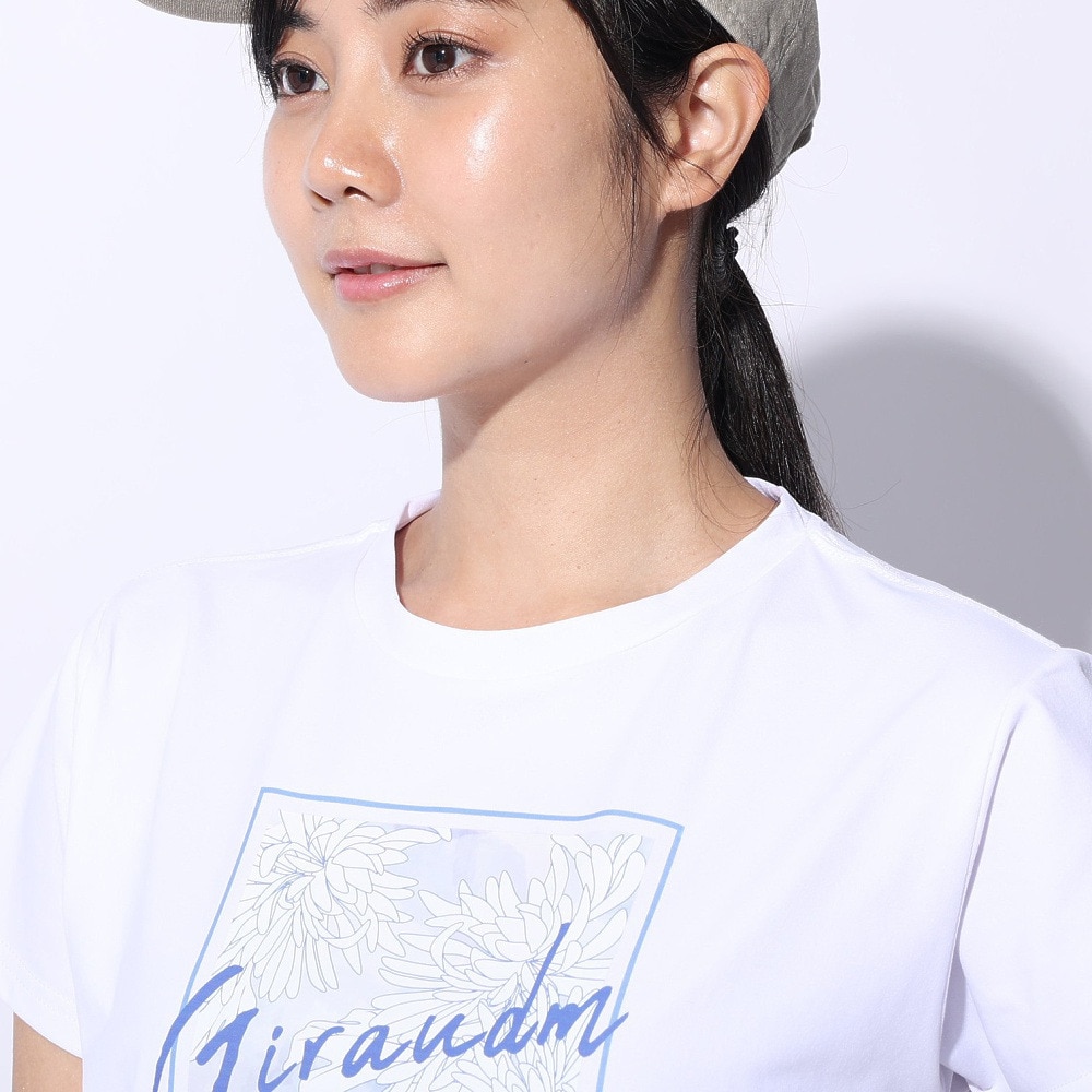 ジローム（GIRAUDM）（レディース）ドライプラス JERSEY プリント Tシャツ CT4S0051-TR864-GRCD WHT