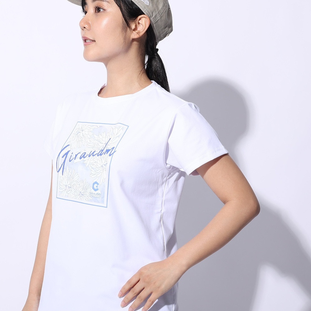 ジローム（GIRAUDM）（レディース）ドライプラス JERSEY プリント Tシャツ CT4S0051-TR864-GRCD WHT
