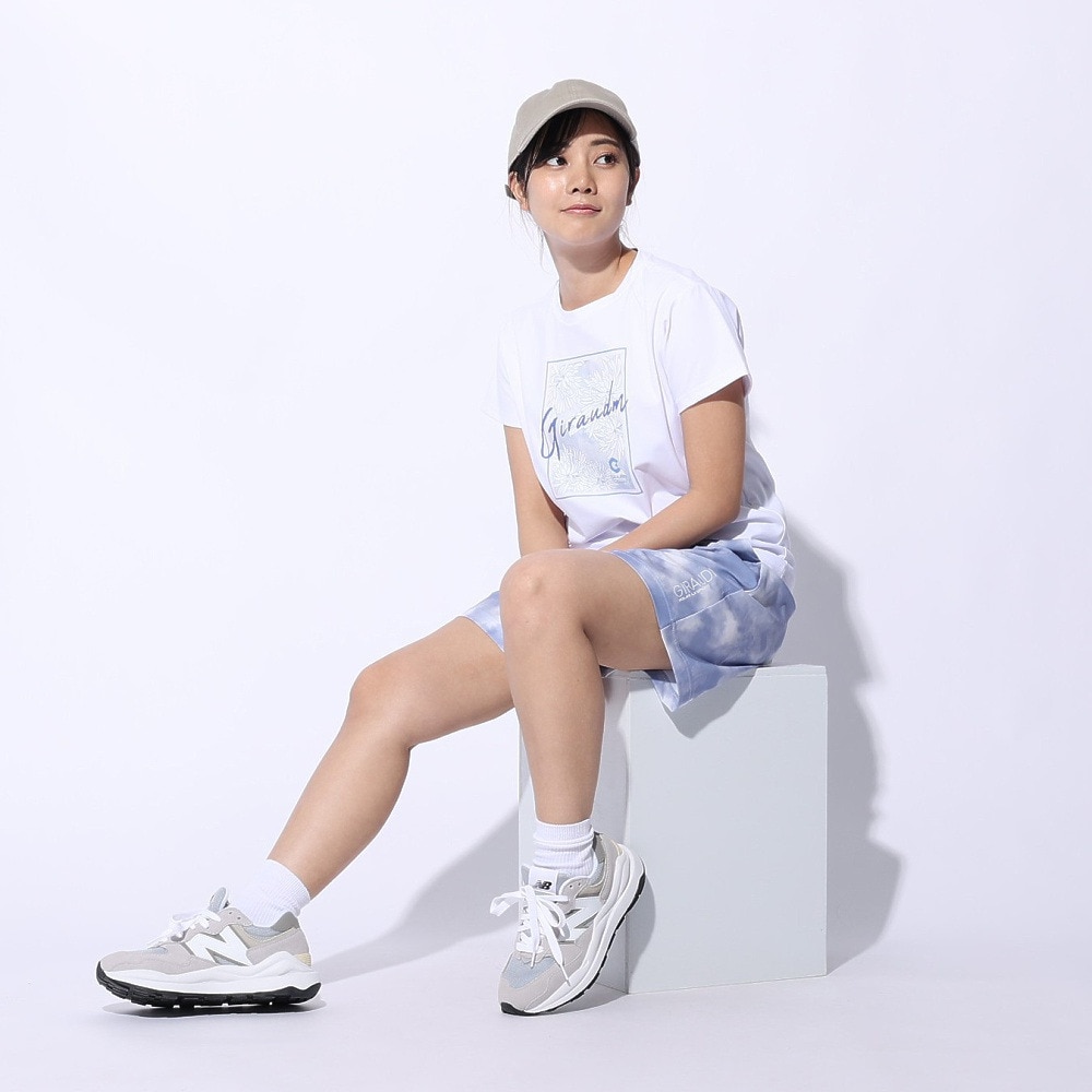 ジローム（GIRAUDM）（レディース）ドライプラス JERSEY プリント Tシャツ CT4S0051-TR864-GRCD WHT