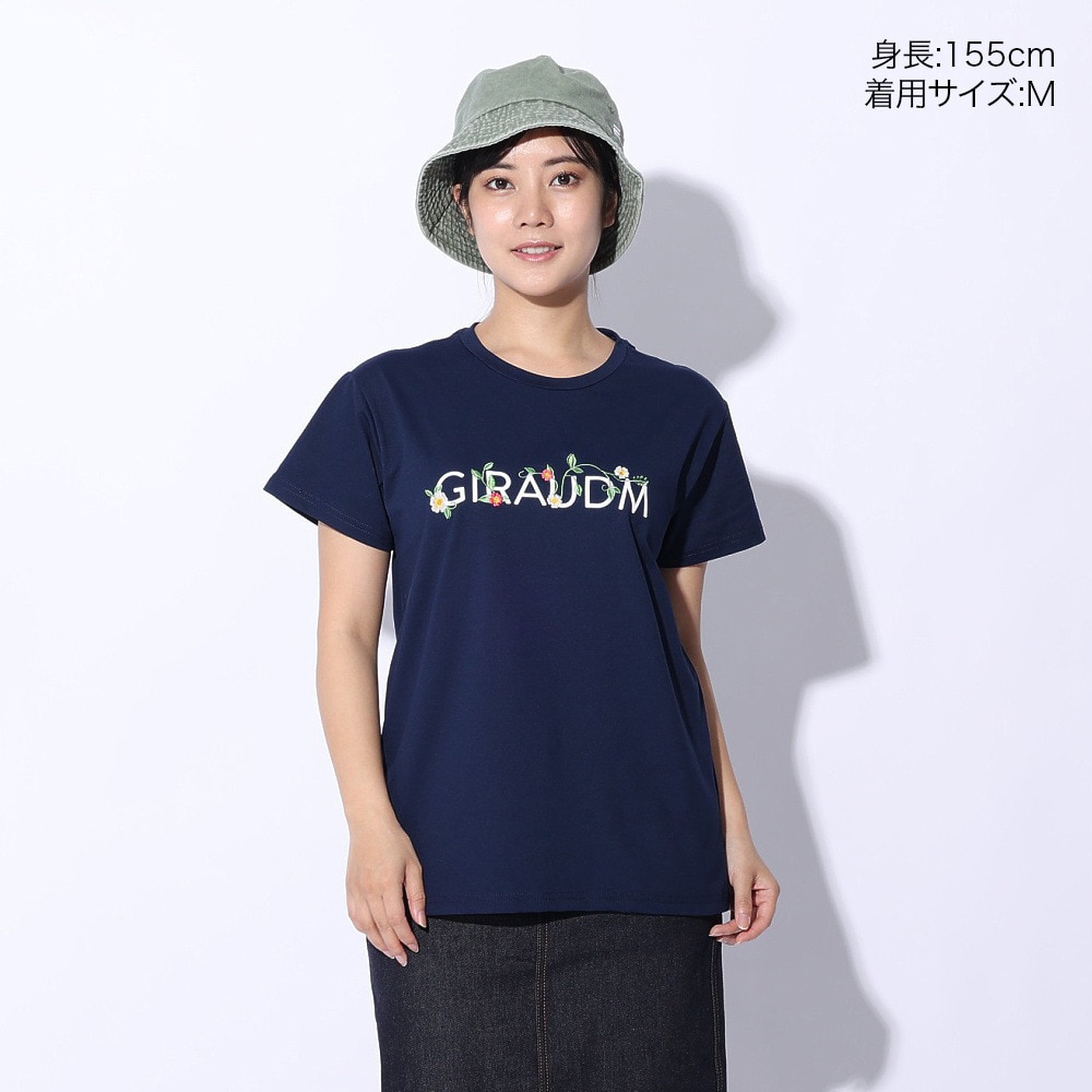 ジローム（GIRAUDM）（レディース）ドライプラス ジャージ プリント Tシャツ CT4S0052-TR864-GRCD NVY