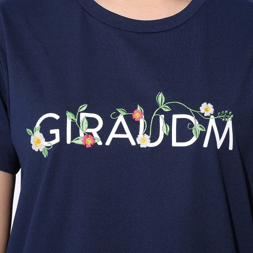 ジローム（GIRAUDM）（レディース）ドライプラス ジャージ プリント Tシャツ CT4S0052-TR864-GRCD NVY