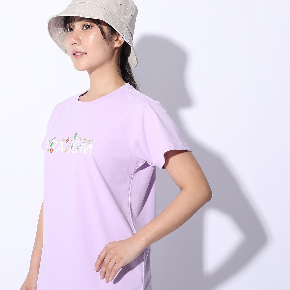 ジローム（GIRAUDM）（レディース）ドライプラス ジャージ プリント Tシャツ CT4S0052-TR864-GRCD PUL