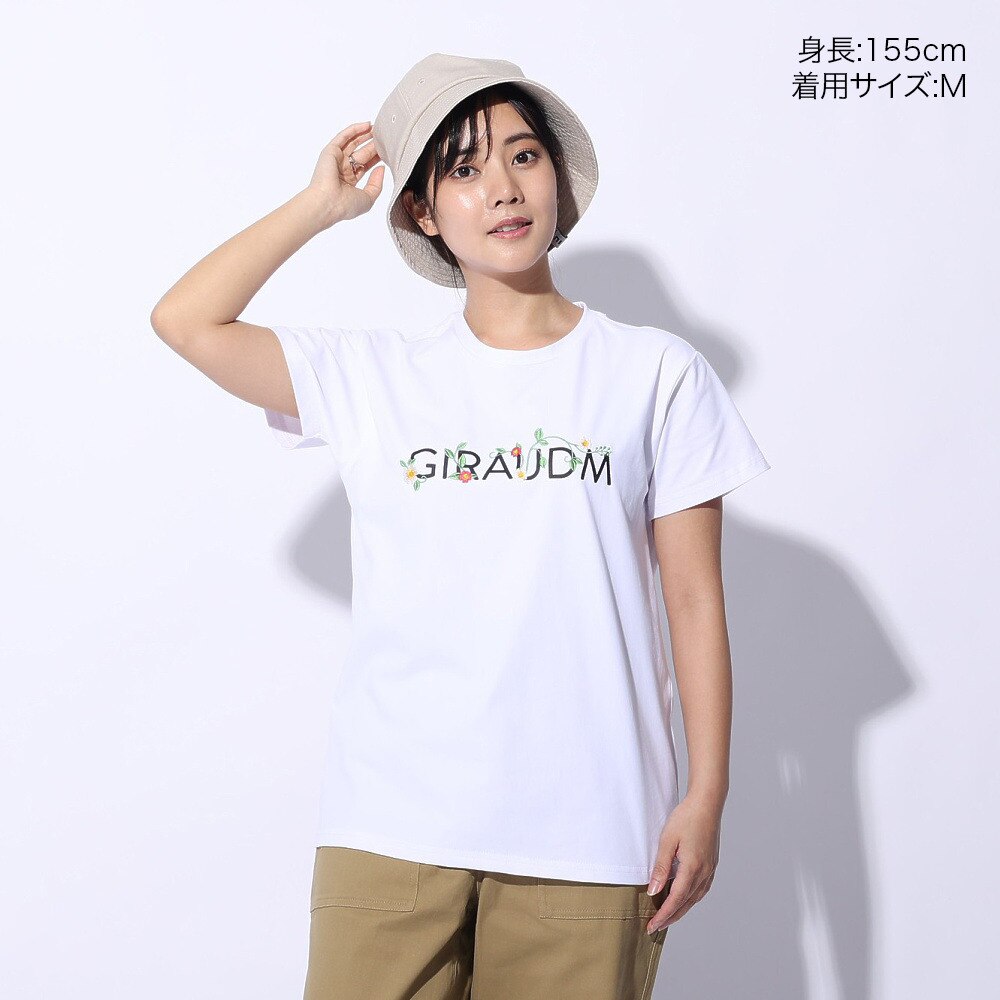 ジローム（GIRAUDM）（レディース）ドライプラス ジャージ プリント Tシャツ CT4S0052-TR864-GRCD WHT