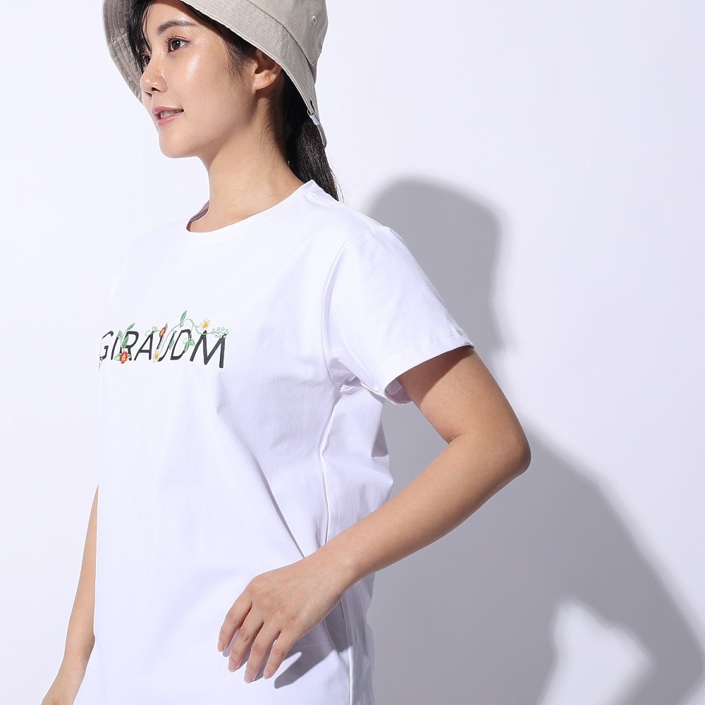 ジローム（GIRAUDM）（レディース）ドライプラス ジャージ プリント Tシャツ CT4S0052-TR864-GRCD WHT