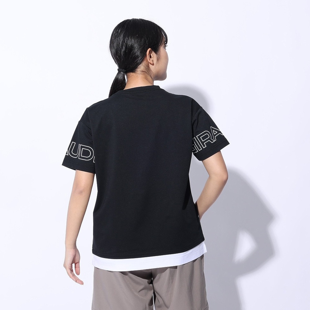 ジローム（GIRAUDM）（レディース）ドライプラス ジャージ プリント Tシャツ CT4S0053-TR864-GRCD BLK