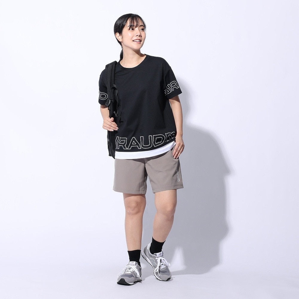 ジローム（GIRAUDM）（レディース）ドライプラス ジャージ プリント Tシャツ CT4S0053-TR864-GRCD BLK