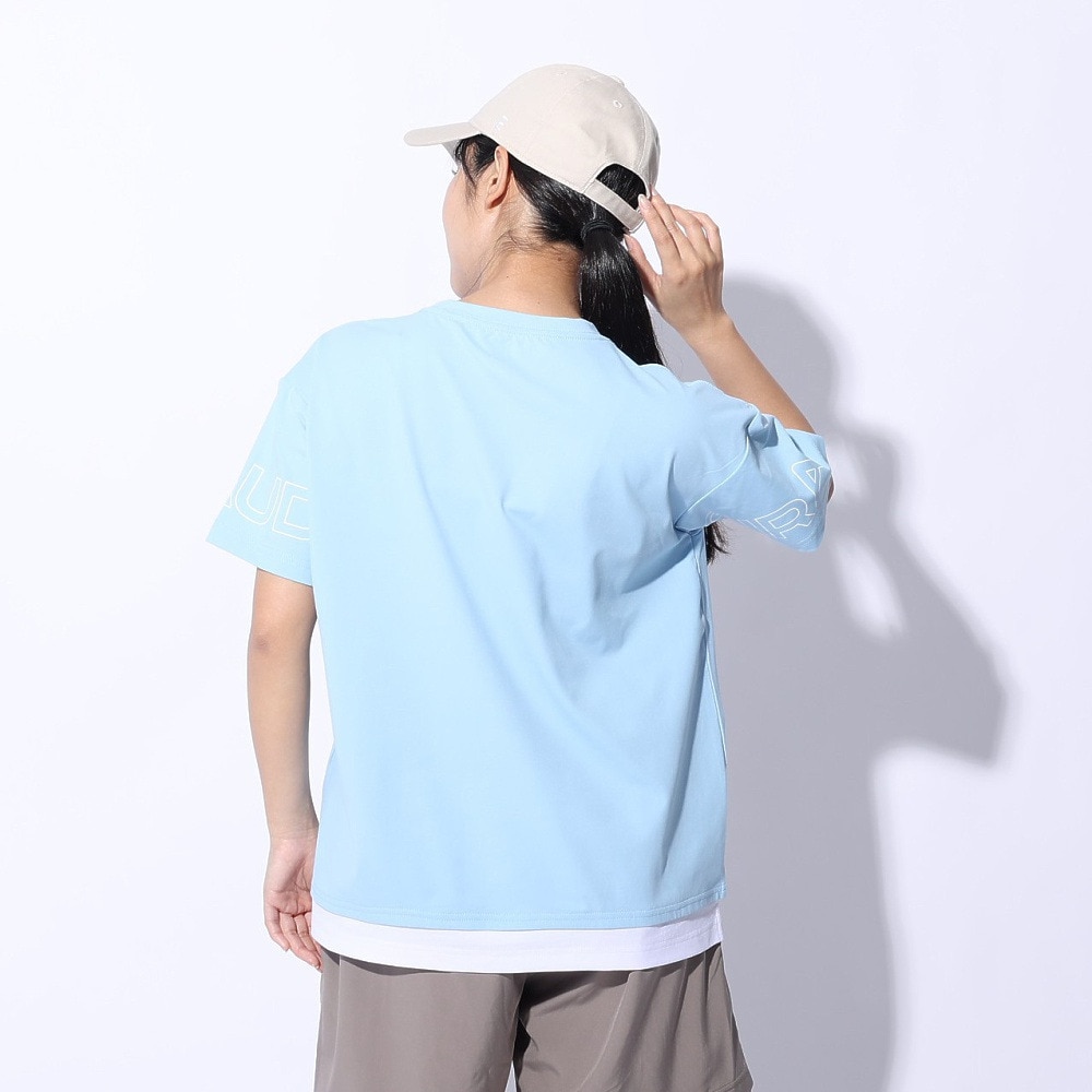 ジローム（GIRAUDM）（レディース）ドライプラス ジャージ プリント Tシャツ CT4S0053-TR864-GRCD LBLU