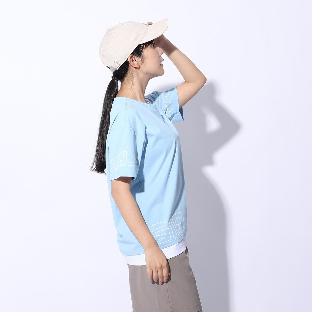ジローム（GIRAUDM）（レディース）ドライプラス ジャージ プリント Tシャツ CT4S0053-TR864-GRCD LBLU