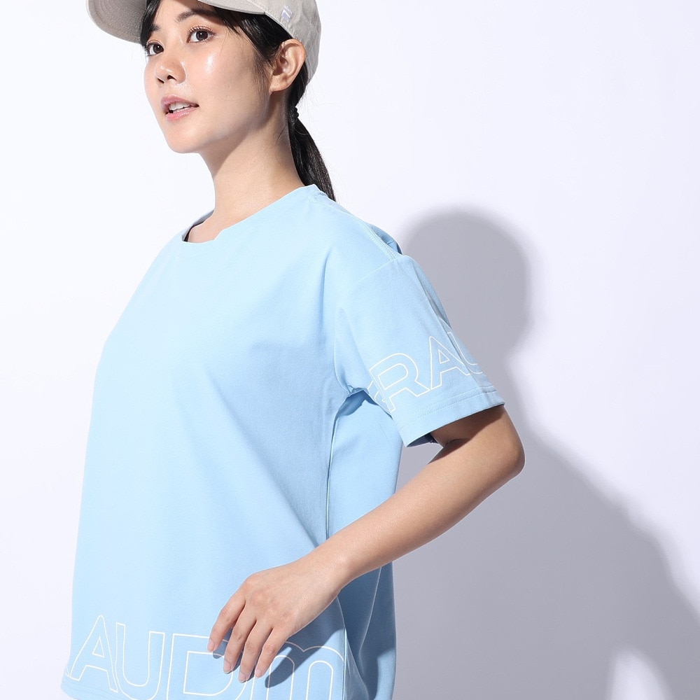 ジローム（GIRAUDM）（レディース）ドライプラス ジャージ プリント Tシャツ CT4S0053-TR864-GRCD LBLU