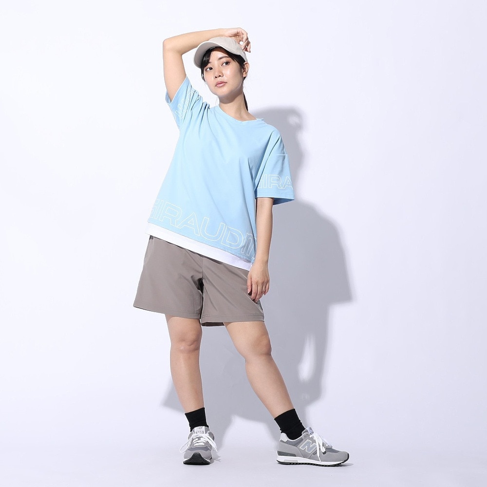 ジローム（GIRAUDM）（レディース）ドライプラス ジャージ プリント Tシャツ CT4S0053-TR864-GRCD LBLU
