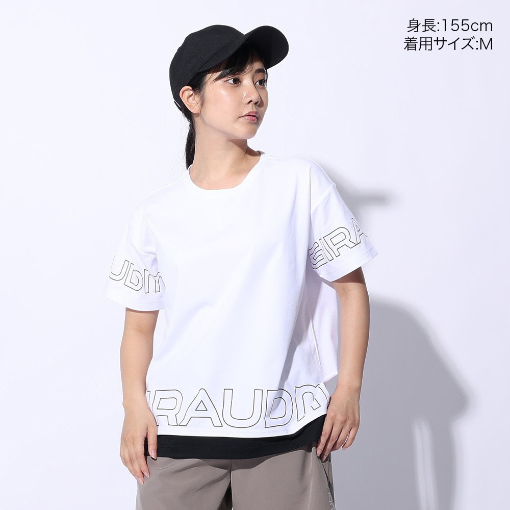 ジローム（GIRAUDM）（レディース）ドライプラス ジャージ プリント Tシャツ CT4S0053-TR864-GRCD WHT