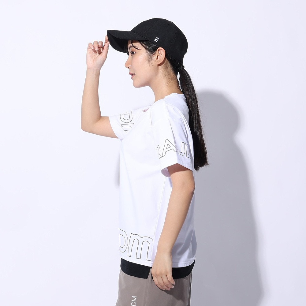 ジローム（GIRAUDM）（レディース）ドライプラス ジャージ プリント Tシャツ CT4S0053-TR864-GRCD WHT