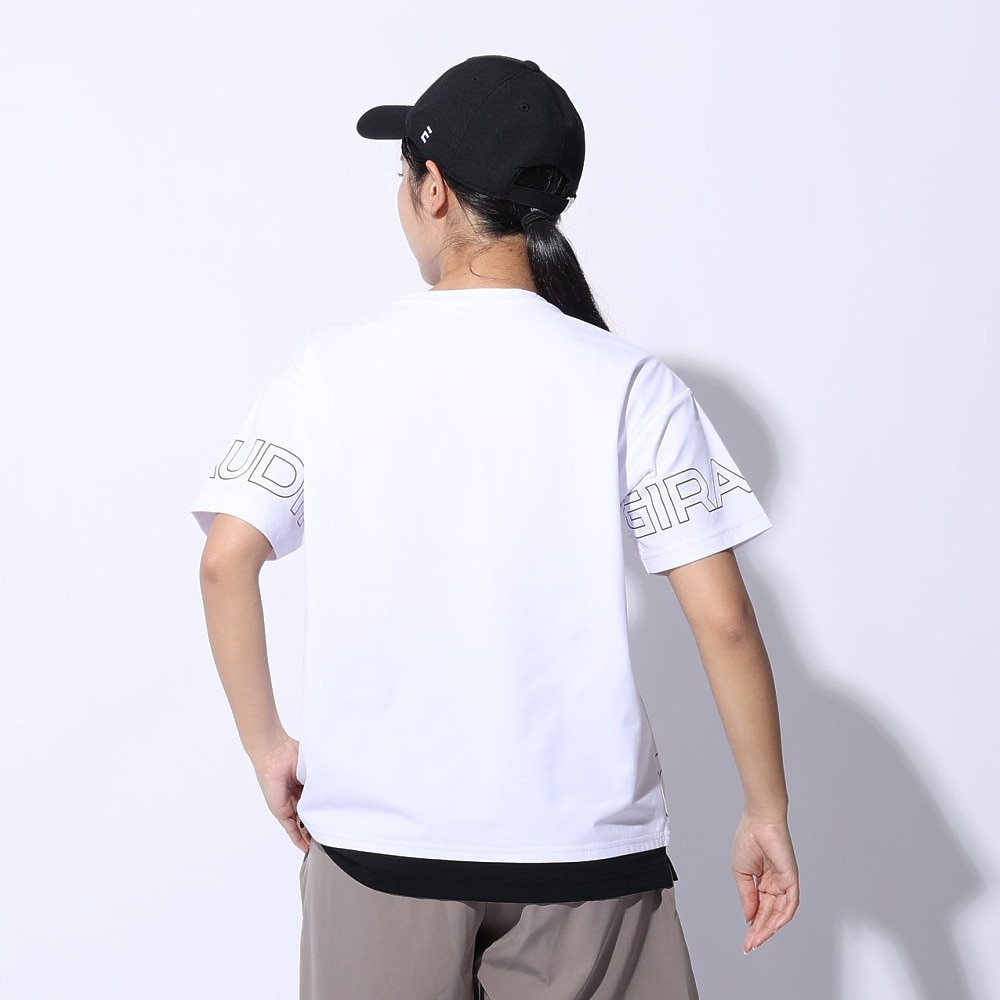 ジローム（GIRAUDM）（レディース）ドライプラス ジャージ プリント Tシャツ CT4S0053-TR864-GRCD WHT