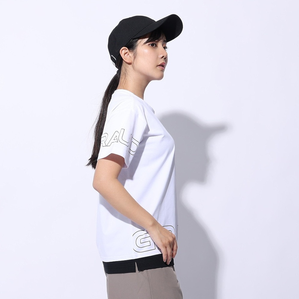 ジローム（GIRAUDM）（レディース）ドライプラス ジャージ プリント Tシャツ CT4S0053-TR864-GRCD WHT