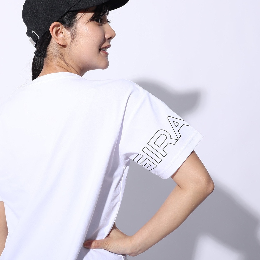 ジローム（GIRAUDM）（レディース）ドライプラス ジャージ プリント Tシャツ CT4S0053-TR864-GRCD WHT