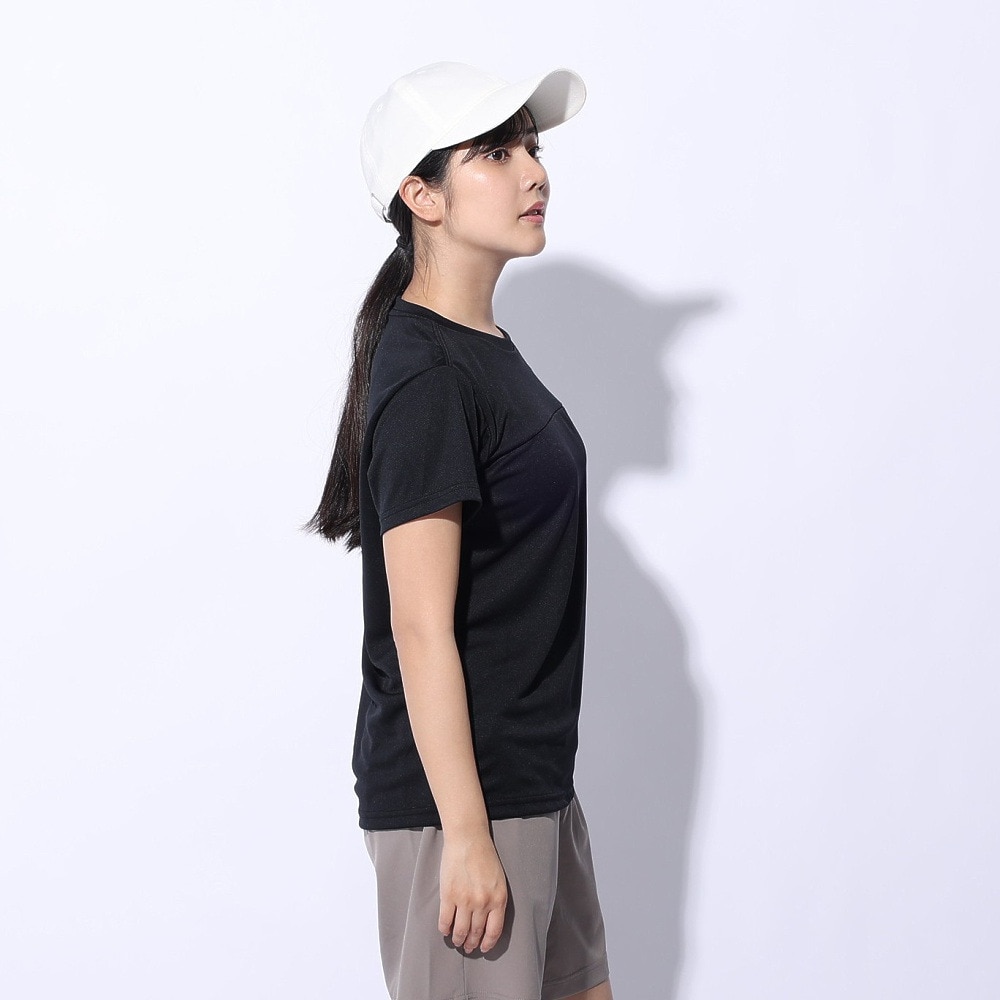ジローム（GIRAUDM）（レディース）ドライプラス プリント メッシュ Tシャツ CT4S0054-TR864-GRCD BLK