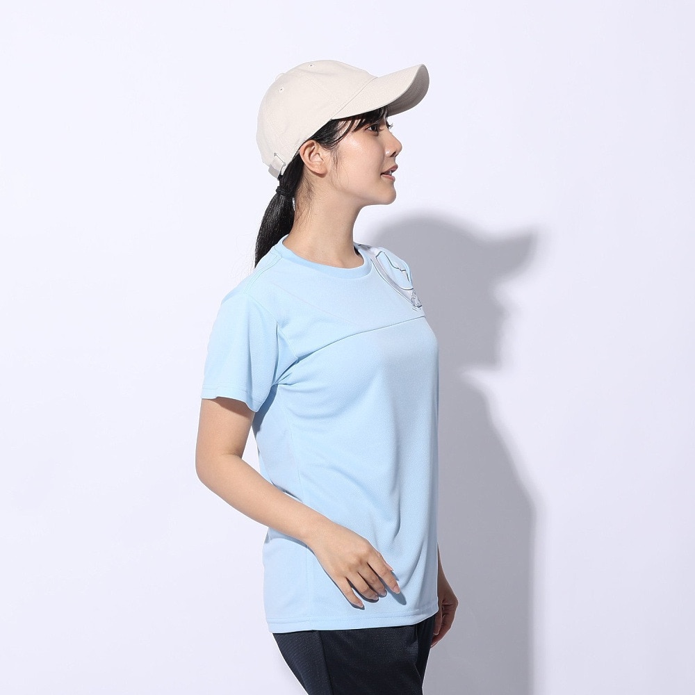 ジローム（GIRAUDM）（レディース）ドライプラス プリント メッシュ Tシャツ CT4S0054-TR864-GRCD LBLU
