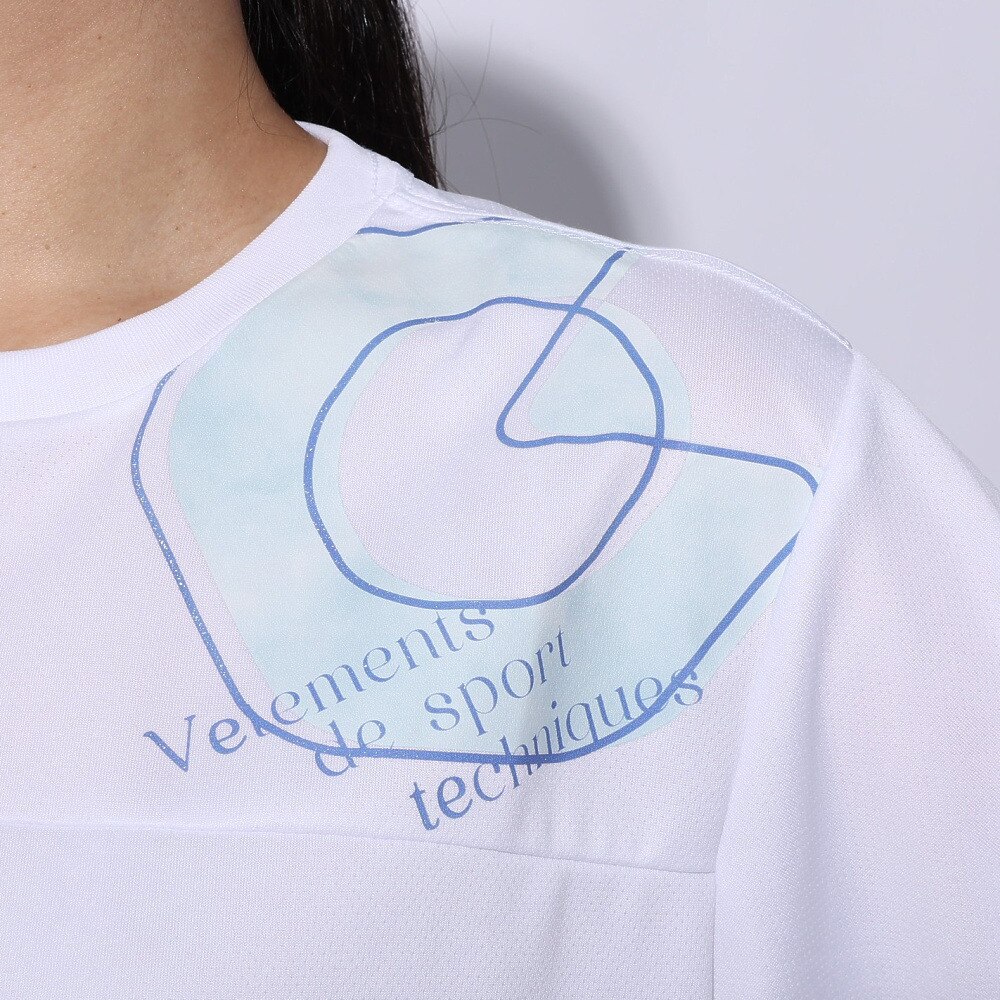 ジローム（GIRAUDM）（レディース）ドライプラス プリント メッシュ Tシャツ CT4S0054-TR864-GRCD WHT