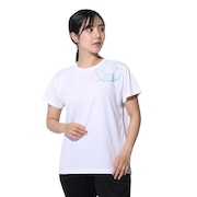 ジローム（GIRAUDM）（レディース）ドライプラス プリント メッシュ Tシャツ CT4S0054-TR864-GRCD WHT