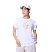 ジローム（GIRAUDM）（レディース）ドライプラス プリントメッシュ Tシャツ CT4S0055-TR864-GRCD WHT