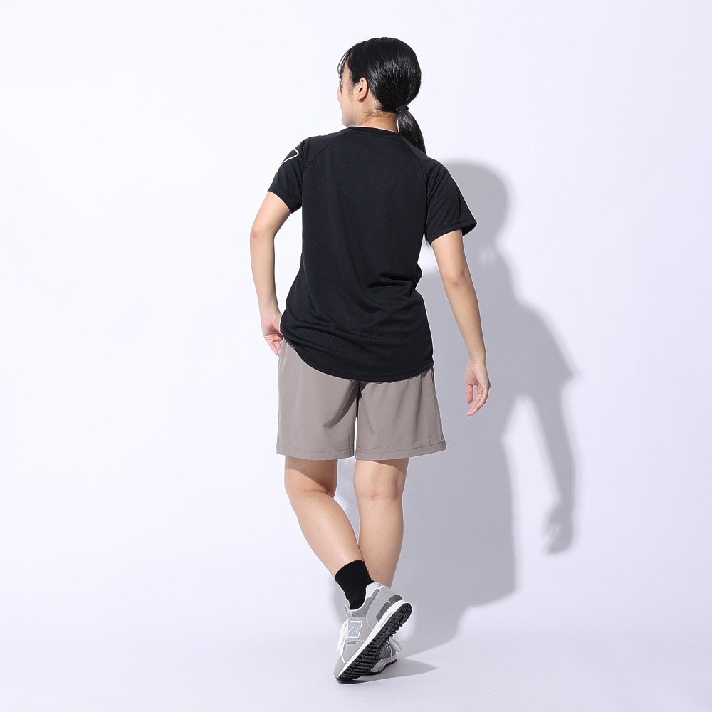 ジローム（GIRAUDM）（レディース）ドライプラス プリントメッシュ Tシャツ CT4S0056-TR864-GRCD BLK