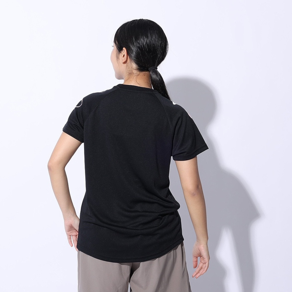 ジローム（GIRAUDM）（レディース）ドライプラス プリントメッシュ Tシャツ CT4S0056-TR864-GRCD BLK